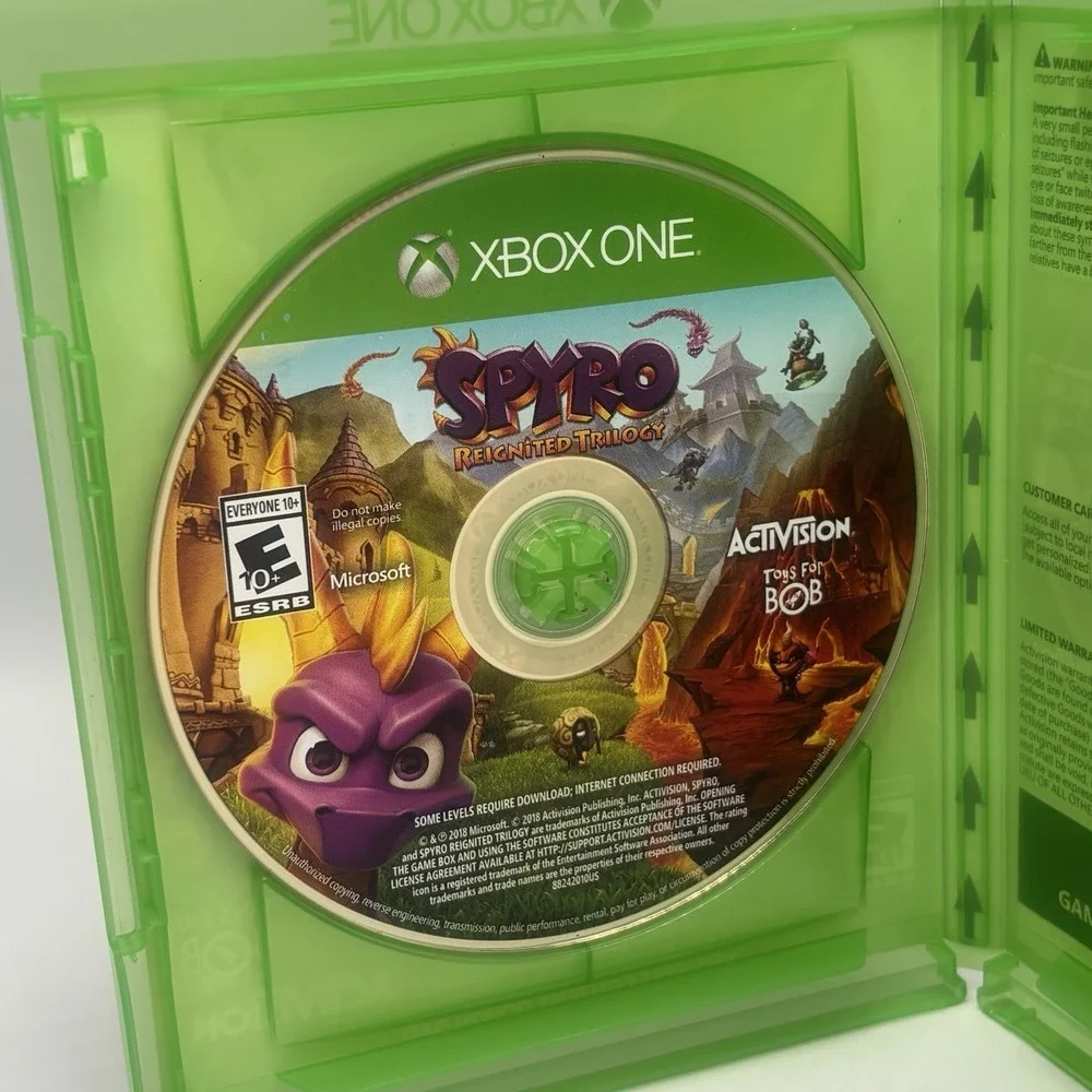 Spyro Ignited Trilogy (Microsoft Xbox One) No Insert Tested Good Cond